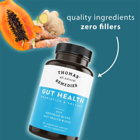 Thomas' all-natural Remedies Enzymes daily, vue arrière de l'emballage