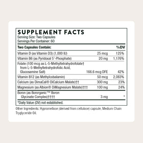 THORNE Advanced Bone Support 120 capsules vue arrière