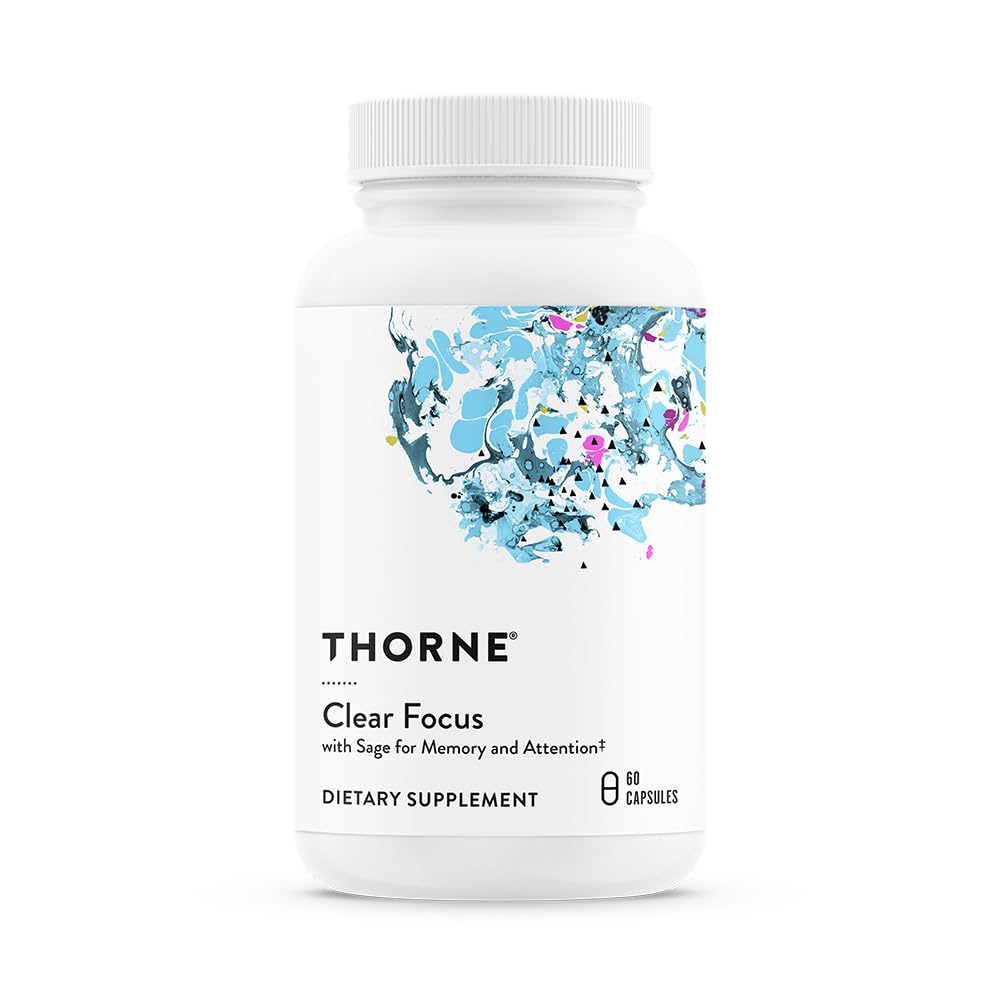 THORNE Clear Focus 60 Capsules vue de face avec étiquette
