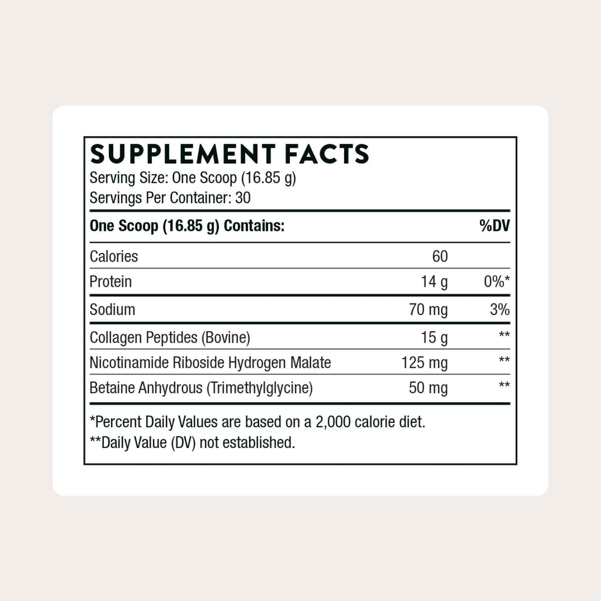 THORNE Collagen Fit emballage avec informations nutritionnelles