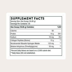 THORNE Collagen Fit emballage avec informations nutritionnelles