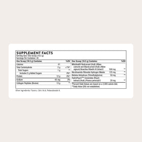 THORNE Collagen Plus powder scoop with ingredients