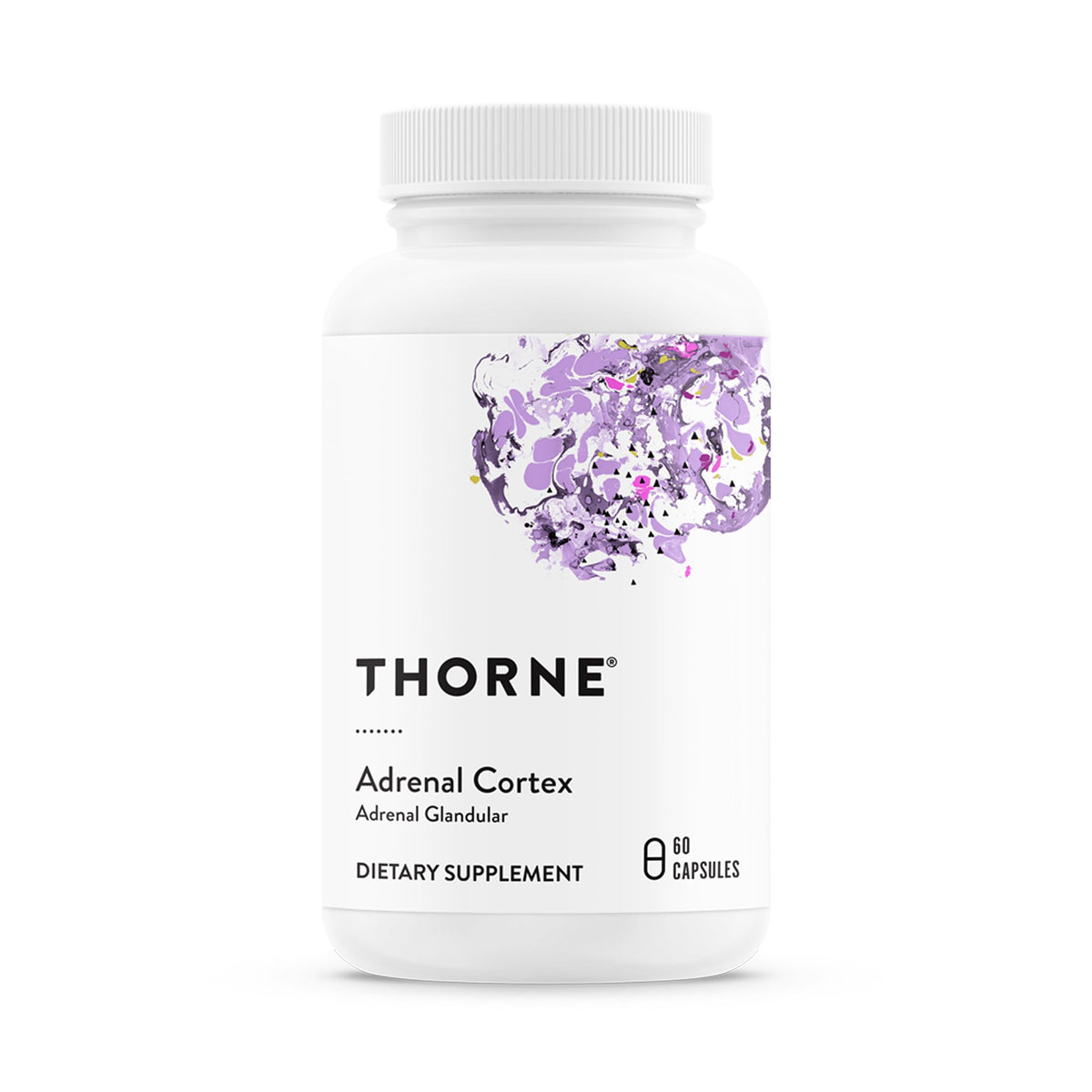 THORNE Cortex Surrénalien 60 Capsules - Vue de face