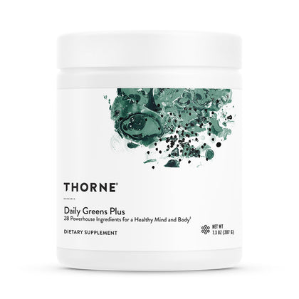 THORNE Daily Greens Plus 280g boîte vue de face