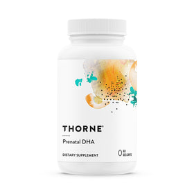 THORNE DHA Prénatal 60 gélules Omega-3 EPA et DHA, vue avant