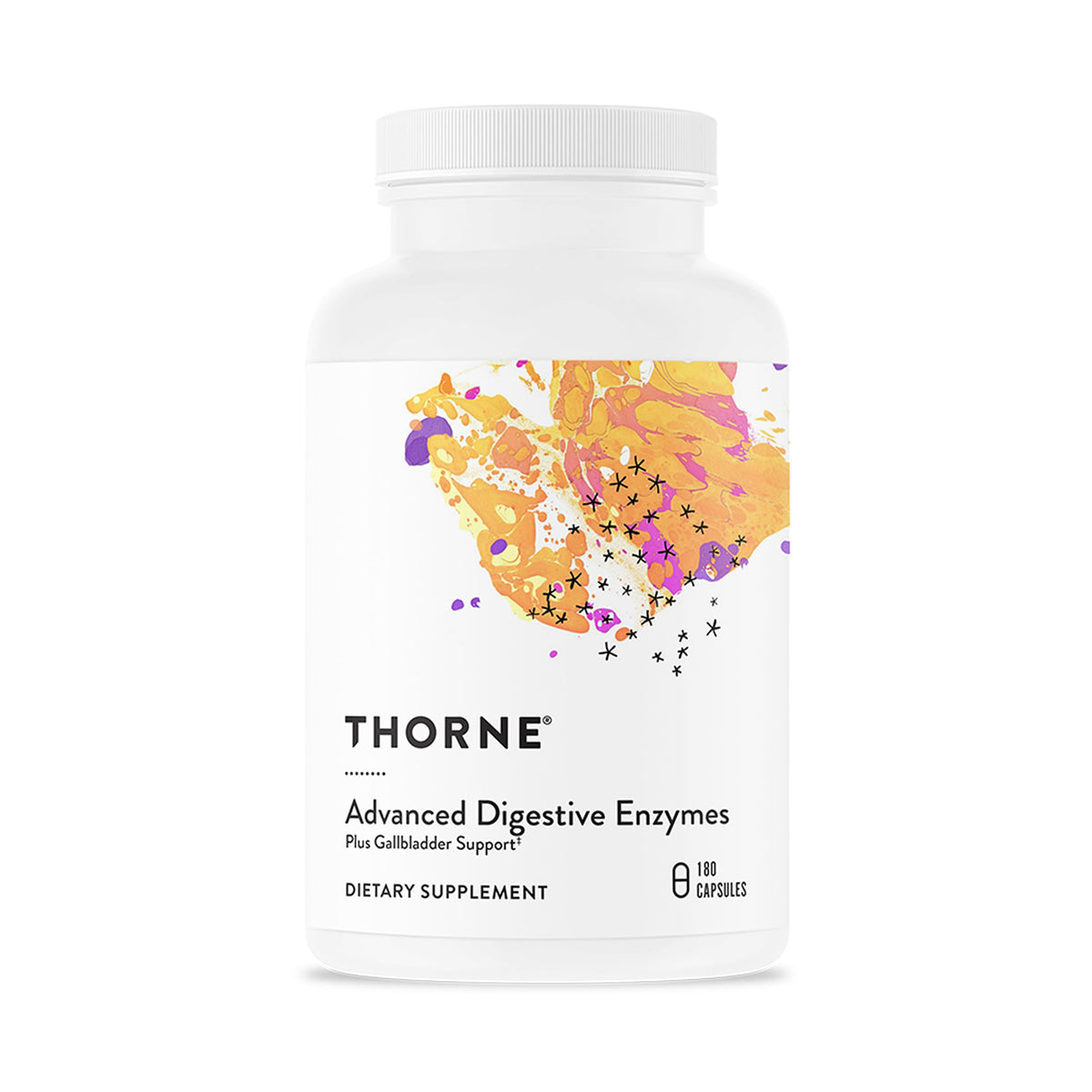 THORNE Enzymes Avancées 180 Capsules, vue de face