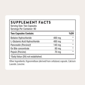 THORNE Enzymes Avancées, flacon et capsules