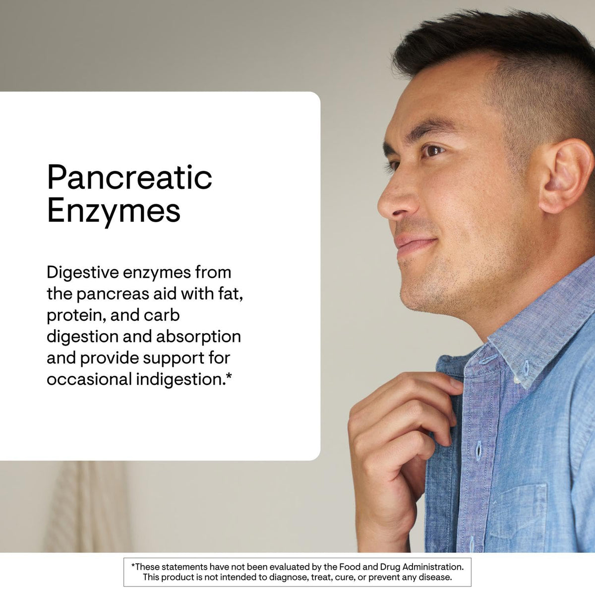 THORNE Enzymes Pancréatiques 180 capsules sur fond blanc