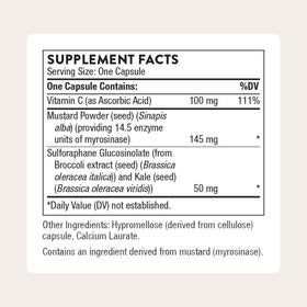 THORNE Extrait de Graines de Brocoli 60 Capsules emballage