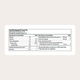 THORNE FiberMend poudre prébiotique 30 portions vue arrière