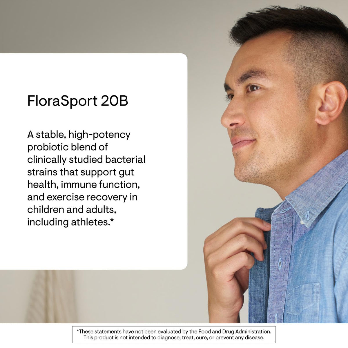 THORNE FloraSport 20B étiquette avec informations nutritionnelles