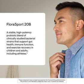 THORNE FloraSport 20B étiquette avec informations nutritionnelles