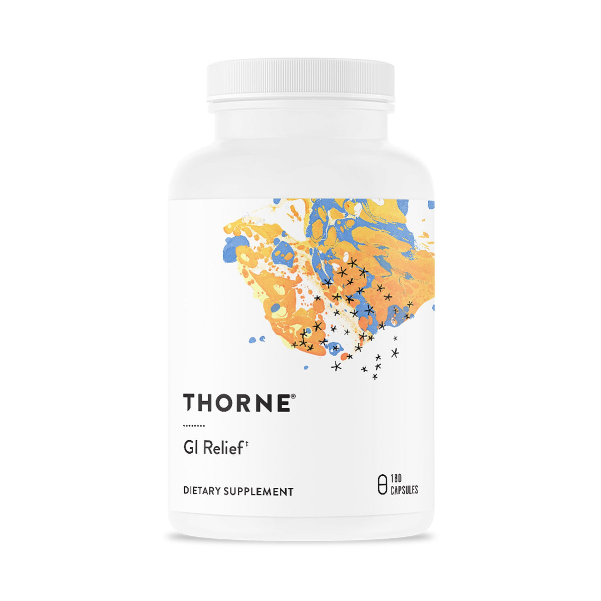 THORNE GI Relief 180 capsules vue avant avec étiquette