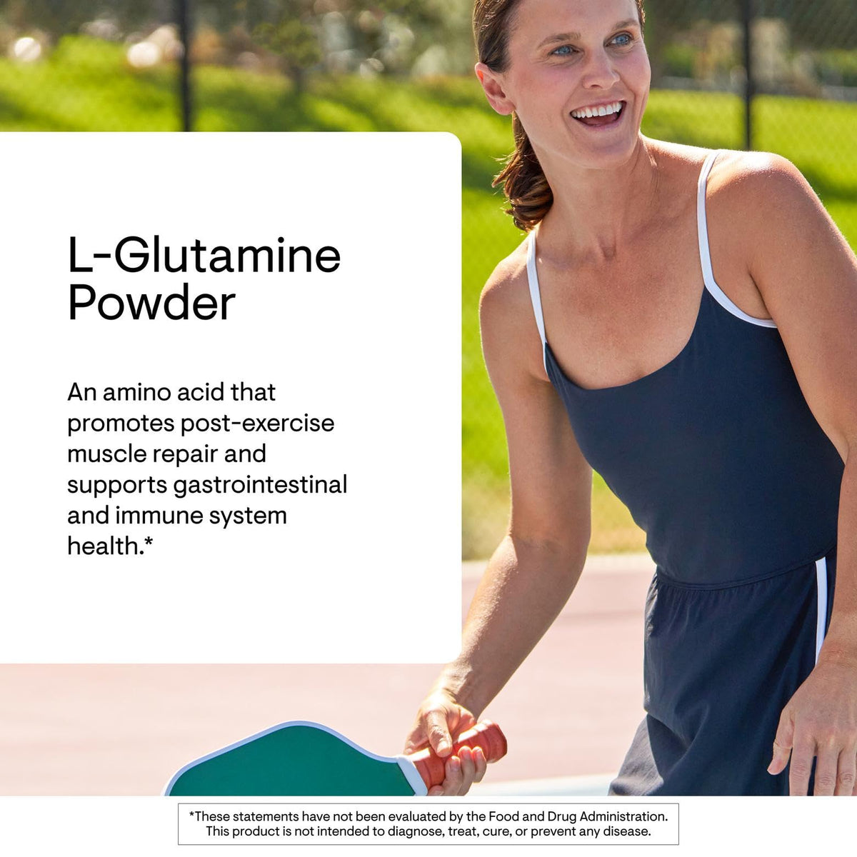 THORNE L-Glutamine Poudre 558g avec cuillère doseuse à côté
