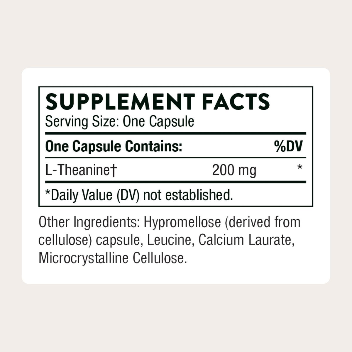 THORNE L-Theanine 90 capsules emballage