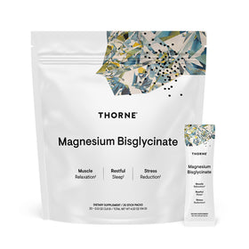 THORNE Magnésium Bisglycinate Poudre 30 portions emballage avant