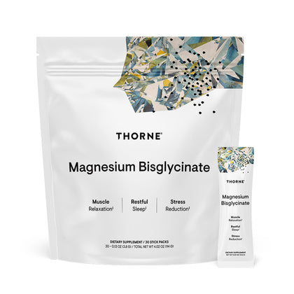 THORNE Magnésium Bisglycinate Poudre 30 portions emballage avant