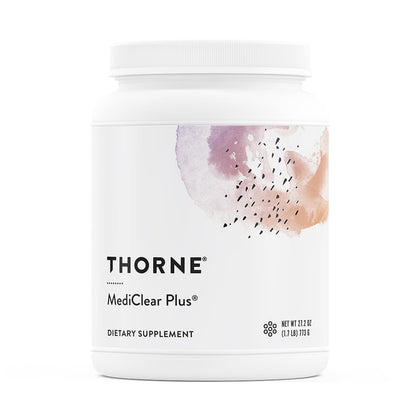 THORNE MediClear Plus poudre de protéines vue de face avec étiquette