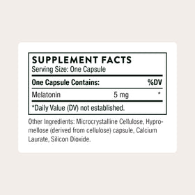 THORNE Melaton-3 5 mg capsules sur une table