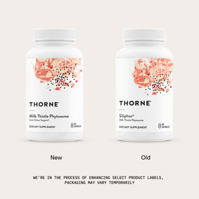 THORNE Milk Thistle Phytosome 90 Capsules sur fond neutre