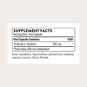THORNE NAC 500 mg 90 capsules emballage