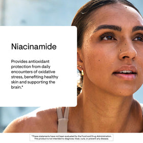 THORNE Niacinamide 500 mg capsules montrant l'étiquette