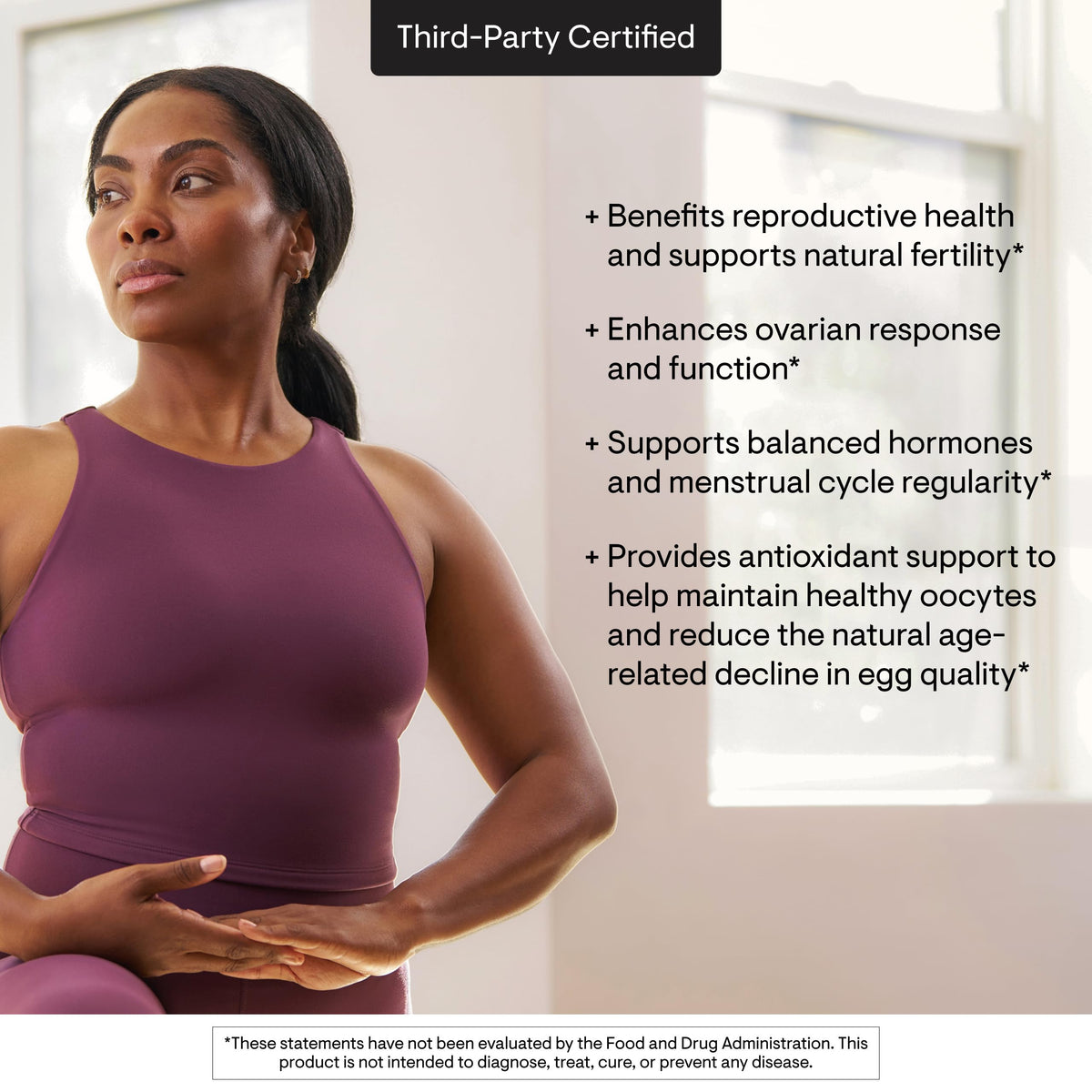 THORNE Ovarian Care capsules sur une surface blanche