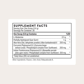 THORNE Soutien Intestinal étiquette avec ingrédients et dosage