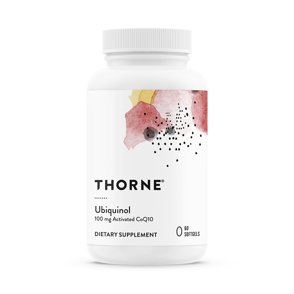 THORNE Ubiquinol CoQ10 100 mg gélules molles devant