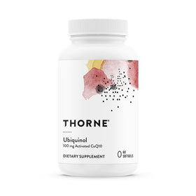 THORNE Ubiquinol CoQ10 100 mg gélules molles devant