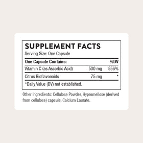 THORNE Vitamine C 500 mg 90 capsules arrière