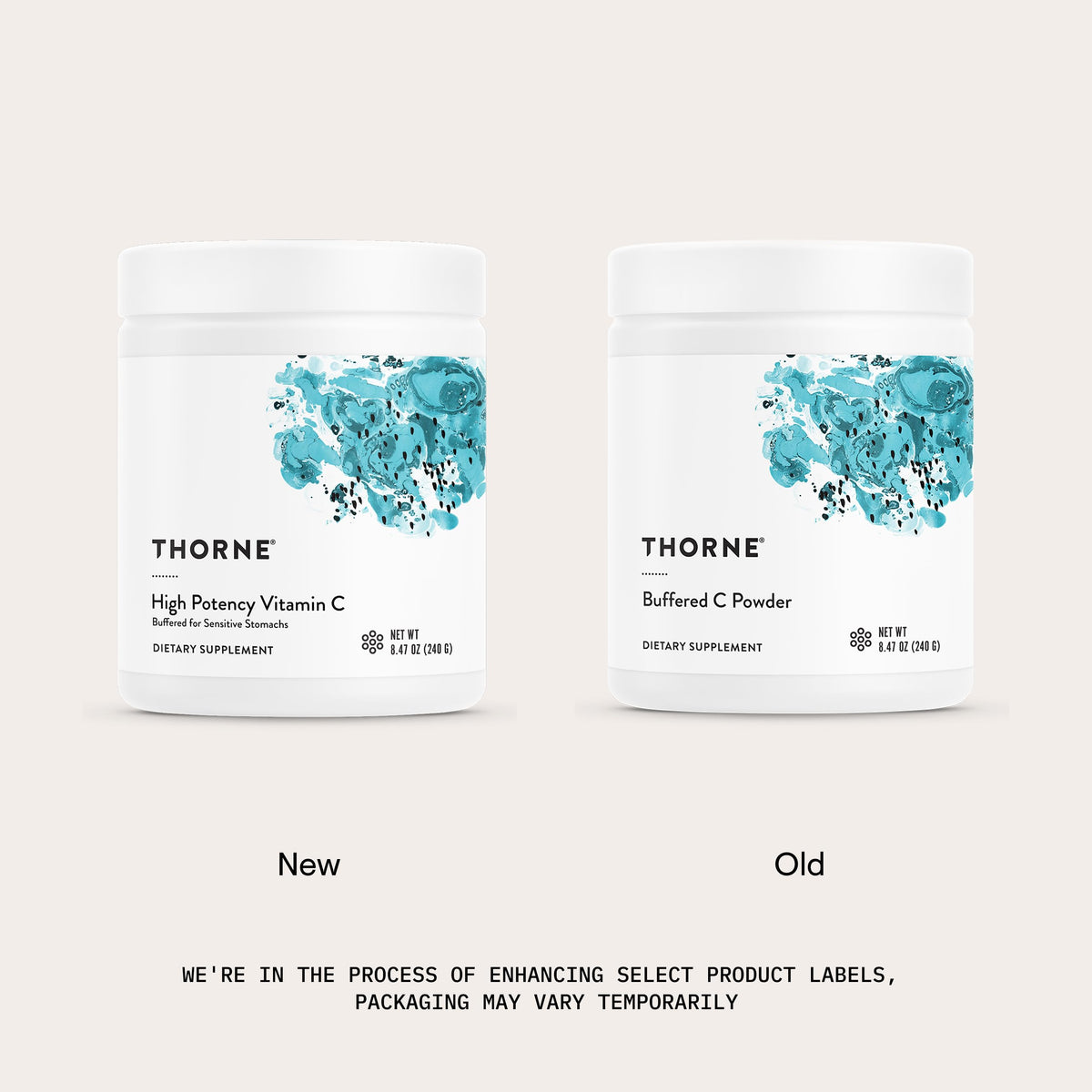 THORNE Vitamine C Haute Potence 290g ingrédients