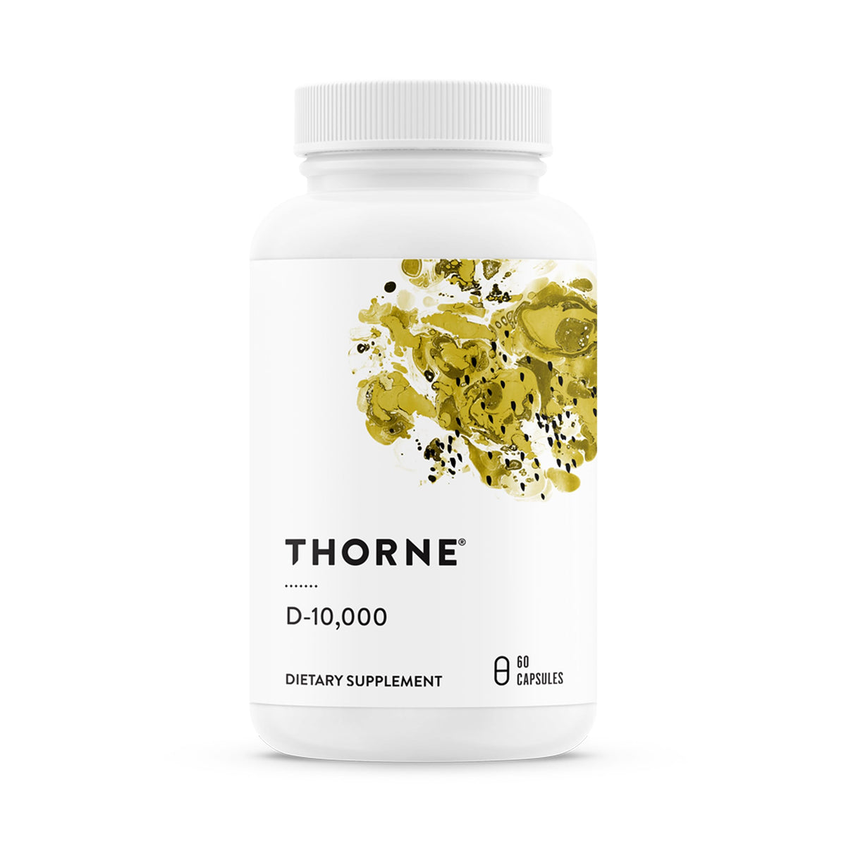 THORNE Vitamine D3 10 000 UI 60 capsules, vue avant