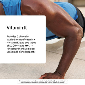 THORNE Vitamine K1 K2 capsules montrant la taille