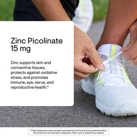 THORNE Zinc Picolinate 15 mg 60 capsules avec étiquette