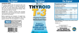 Thyroid T-3 d'Absolute Nutrition sur un fond neutre