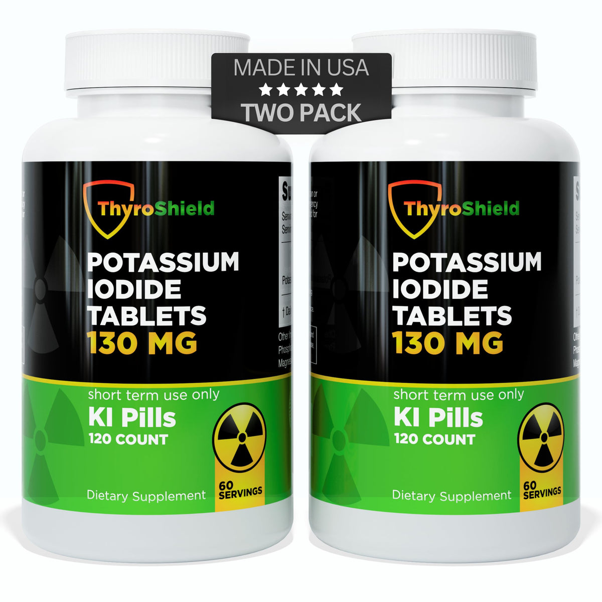 ThyroShield comprimés d'iode potassique 130 mg vue avant