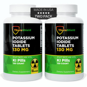 ThyroShield comprimés d'iode potassique 130 mg vue avant