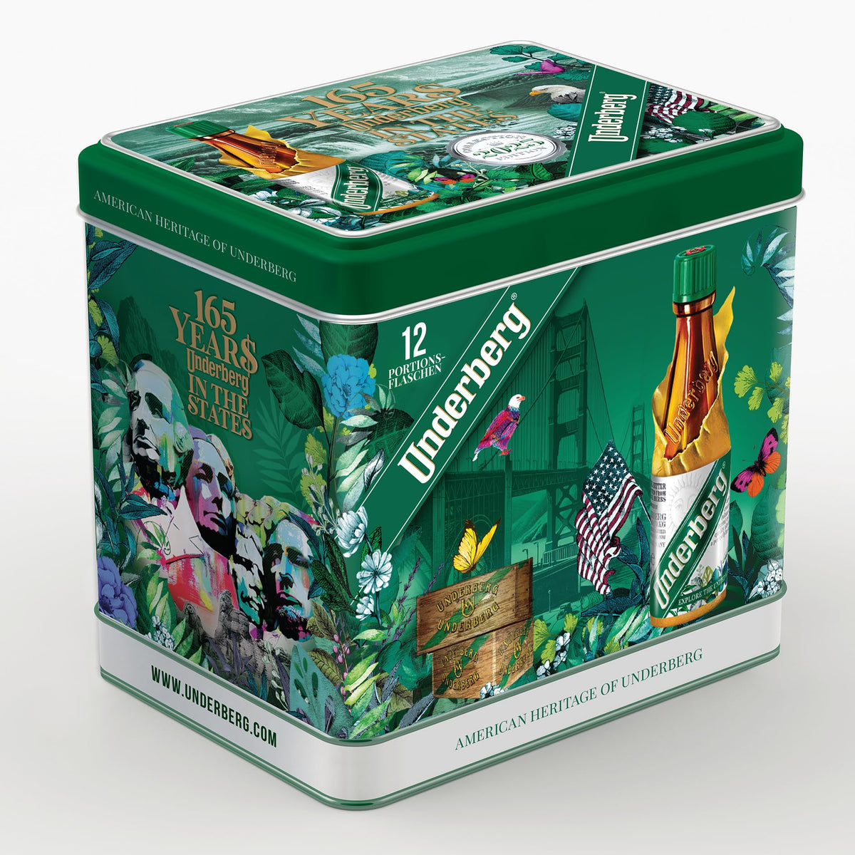 Tin de Collection Édition Limitée Underberg 2025 vue de face