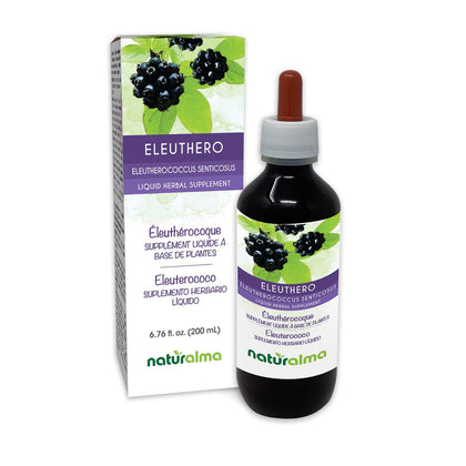 Tincture d'Éléuthero Naturalma 6,76 fl oz vue avant avec étiquette