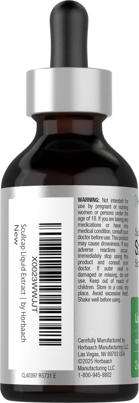 Tincture d'Herbe de Scutellaire Horbäach sur fond blanc