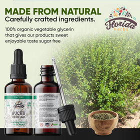 Tincture de Buchu Bio FLORIDA HERBS avec goutte à goutte