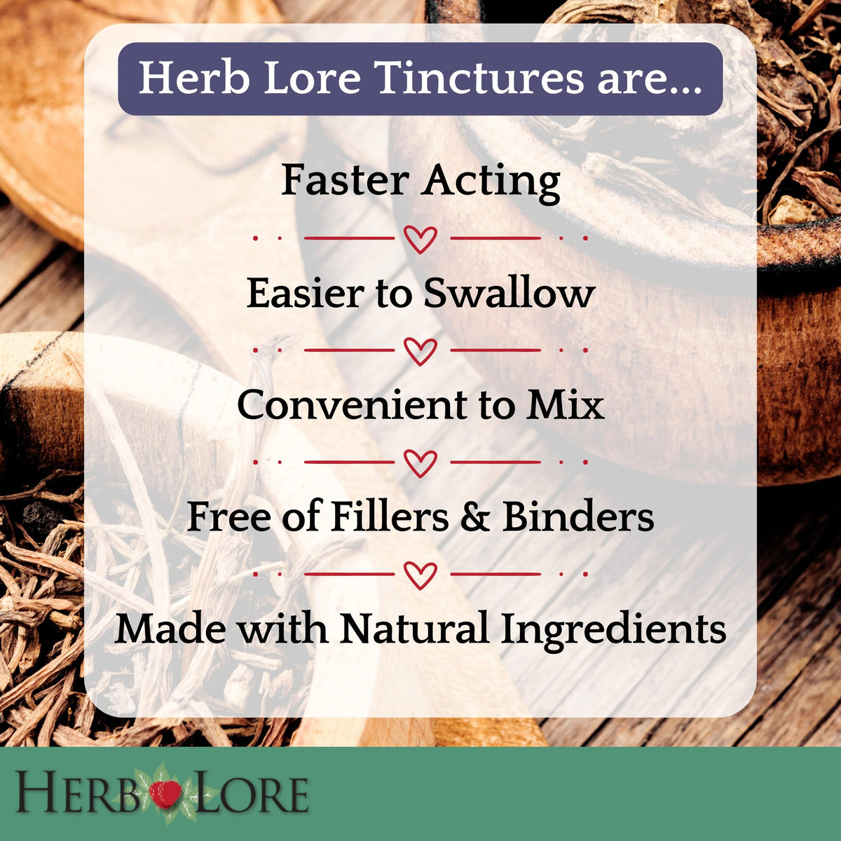Tincture de Camomille Bio Herb Lore sur une table en bois
