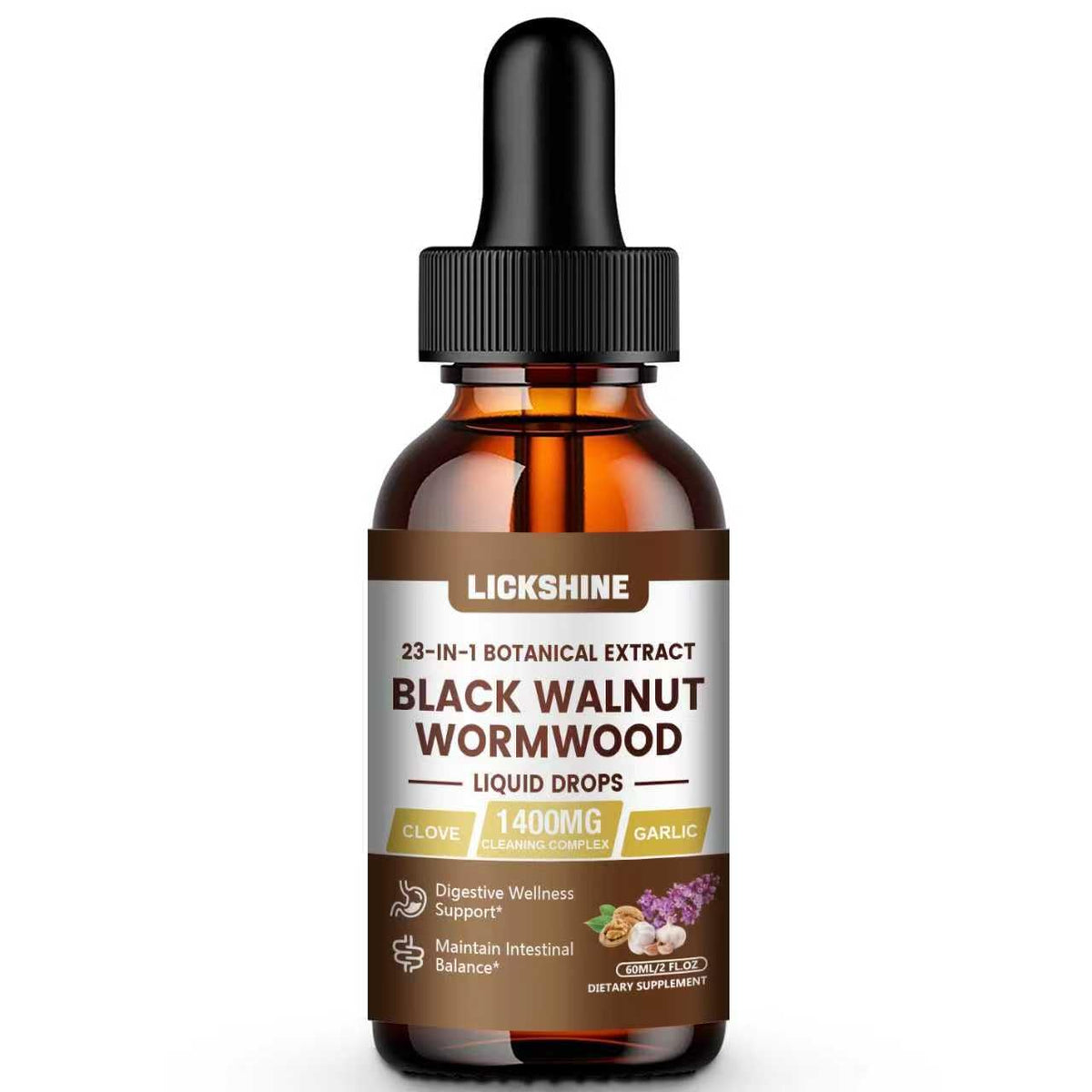 Tincture de noix noire et absinthe Lickshine 1000MG vue avant