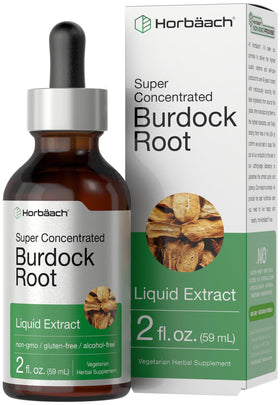 Tincture de racine de bardane Horbäach 100g, vue avant avec étiquette