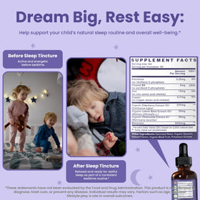 Tincture de Sommeil TruHeight avec un verre d'eau