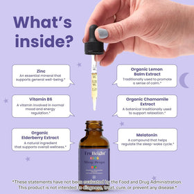 Tincture de Sommeil TruHeight pour Enfants 2+ avec étiquette visible