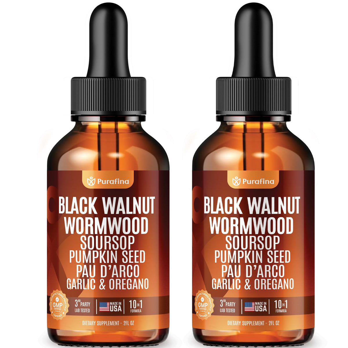 Tincture de vermout et noix noire Purafina 260g vue de face