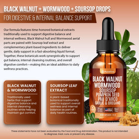 Tincture de vermout et noix noire Purafina avec fruits et herbes