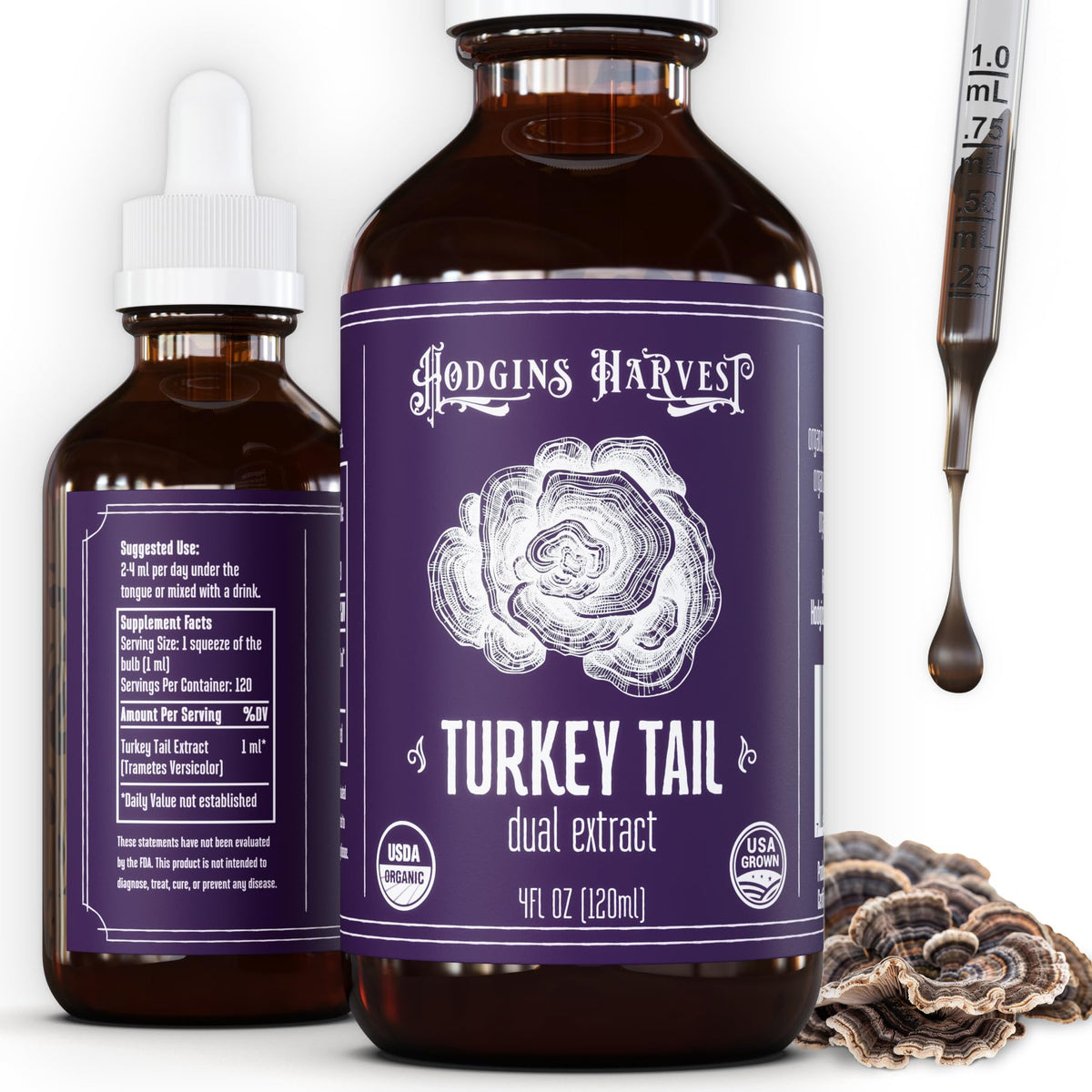 Tincture Hodgins Harvest de champignon Turquie 120 ml vue de face